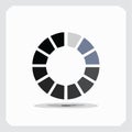 Minimalist Circular Loading Status Icon Royalty Free Stock Photo