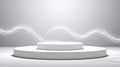 A minimalist, circular pedestal against a soft, gradient background