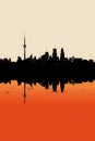 minimalist city skyline silhouette