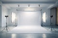 Empty white studio background Royalty Free Stock Photo
