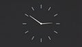 Minimalist clock face black, simple time icon and design, Stock Photo, Generative AI
