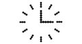 Minimalist Clock Face Made of Black Dots on White Background time Royalty Free Stock Photo