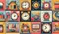 Minimalist clock the icon collection