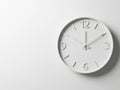 Minimalist clock isolated on white background Royalty Free Stock Photo