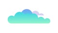 Minimalist Cloud Icon with Soft Gradient Vector, vector design Generative AI Royalty Free Stock Photo