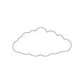Minimalist Cloud Line Art on White Background Simple Vector Design