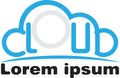 Minimalist cloud logo