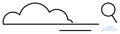 Cloud with Magnifying Glass Representing Data Search, Analysis, and Cloud Technology Concept Royalty Free Stock Photo
