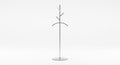 Minimalist coat rack on a white background, featuring a sleek metal design with Royalty Free Stock Photo