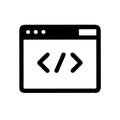 Minimalist Code Window: Development and Programming Symbol for Software Creation Royalty Free Stock Photo