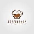 Minimalist coffee shop logo vector illustration design Royalty Free Stock Photo