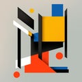 Minimalist colorful suprematism composition. Vector illustration Royalty Free Stock Photo