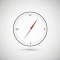 A minimalist compass illustration on a white background. The compass features a Royalty Free Stock Photo