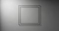 A minimalist composition features concentric square frames with a shadow on a plain Royalty Free Stock Photo