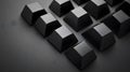 Sleek Blank Black Keycaps for Mechanical Keyboard Good Resolution Stock Photo Royalty Free Stock Photo