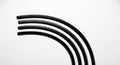 Abstract Black Curved Lines on White Background graphic Royalty Free Stock Photo