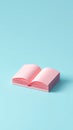 Pink Book on Blue Background - Minimalist Composition Royalty Free Stock Photo