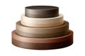 Stacked Cylinders in Earth Tones Isolated on White Background Royalty Free Stock Photo