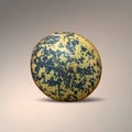 Minimalist Composition of a Mottled Stone Sphere Royalty Free Stock Photo