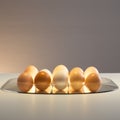 Minimalist Conceptual Photography Of Eggs With Luminous Reflections