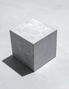 Minimalist Concrete Block with Hard Shadow Royalty Free Stock Photo