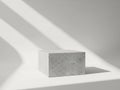 Minimalist concrete block in soft lighting Royalty Free Stock Photo