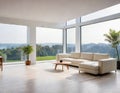 Minimalist concrete building Interior design