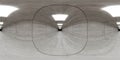 Minimalist concrete corridor with bright lights 360 vr panorama Royalty Free Stock Photo