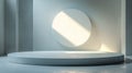 Minimalist round display stand Royalty Free Stock Photo