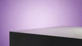 Minimalist concrete platform with soft purple gradient background Royalty Free Stock Photo