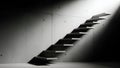 Path to Light: Modern Concrete Staircase Royalty Free Stock Photo