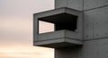 Minimalist concrete structure details at dusk Royalty Free Stock Photo