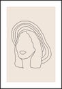 Minimalist contemporary portrait of woman beauty surreal face