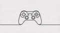Minimalist Continuous Line Art of a Game Controller Royalty Free Stock Photo