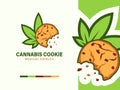 modern cannabis cookies bakery logo design