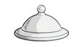 Minimalist Covered Dish or Dome, Clean Object Icon, vector design Generative AI Royalty Free Stock Photo