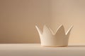 Minimal Crown Symbol in Soft Beige Lighting - 1generative ai Royalty Free Stock Photo