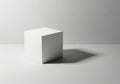 Minimalist cube on plain background Royalty Free Stock Photo