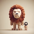 Minimalist 3d Character With Lion: Thomas