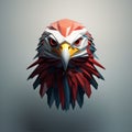 Minimalist 3d Eagle Head Design For Digital Art Royalty Free Stock Photo