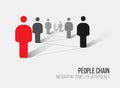 Minimalist 3d people diagram template Royalty Free Stock Photo