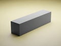 Minimalist 3d render of a single long gray cube on a plain surface Royalty Free Stock Photo