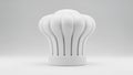 Minimalist 3D White Chef\'s Hat on a Light Gray Background chef hat cook hat Royalty Free Stock Photo