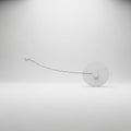 Abstract Minimalist White Circular Object with Thin Wire Extending to a Small Ring image Royalty Free Stock Photo