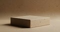 Minimalist Podium with Recycled Paper Texture Royalty Free Stock Photo