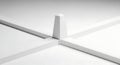 Minimalist 3D white obelisk intersection design Royalty Free Stock Photo