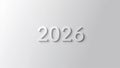 Minimalist 3D 2026 Year Concept Royalty Free Stock Photo