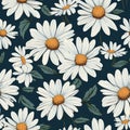 Minimalist daisy pattern for modern style