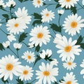 Minimalist daisy repeat for modern style