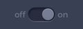 Minimalist Dark Toggle Switch Button On Off Slider UI Element Illustration